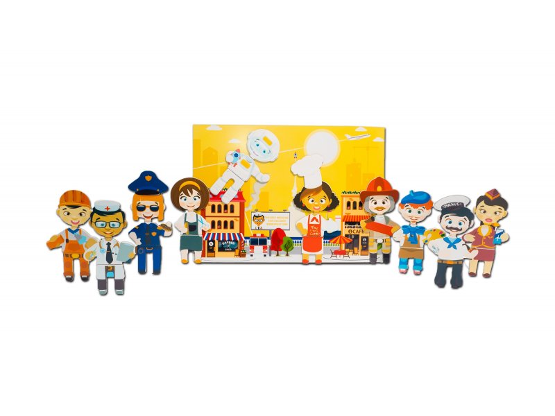 

Игрушка из дерева Mr. Bigzy, Магнитная игра Профессии
