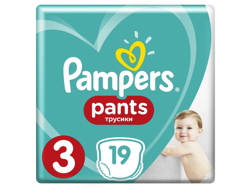

Подгузники-трусики Pampers Pants 6-11 кг, размер 3, 19 шт.
