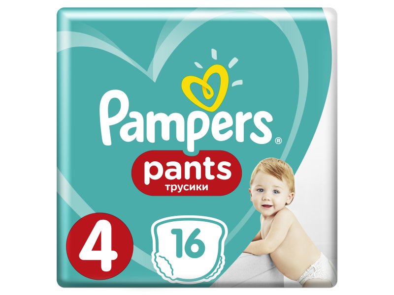 

Подгузники-трусики Pampers Pants 9-15 кг, размер 4, 16 шт.