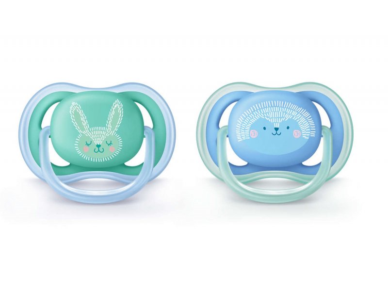 

Пустышка Philips Avent Ultra Air, для мальчика, 6-18 мес., 2 шт. синий/зеленый