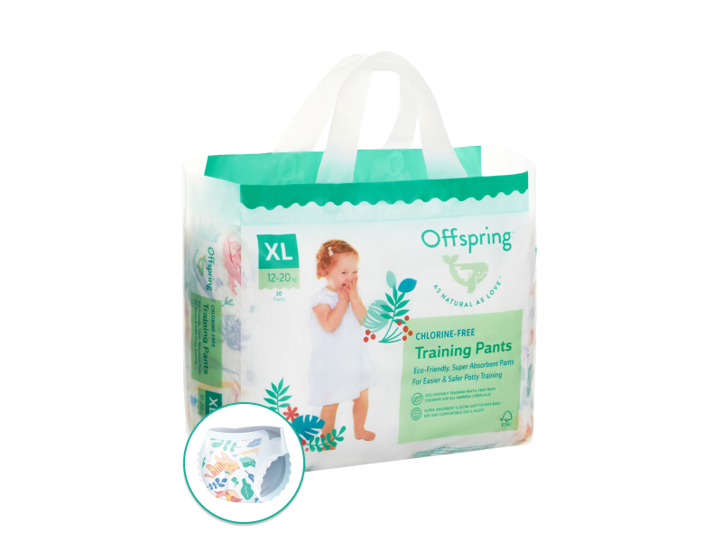 

Подгузники-трусики Offspring, XL 12-20 кг, 30 шт. джунгли