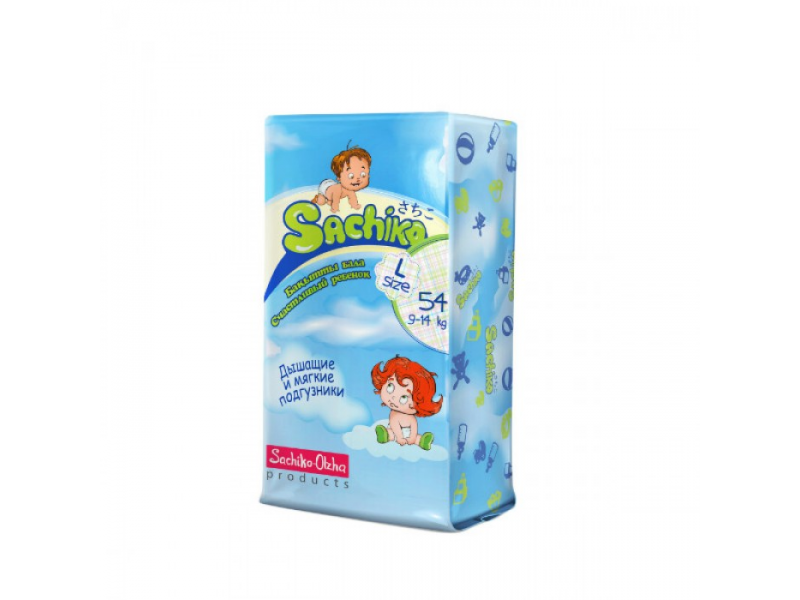 

Подгузники Sachiko размер L (9-14 кг) 54 шт.