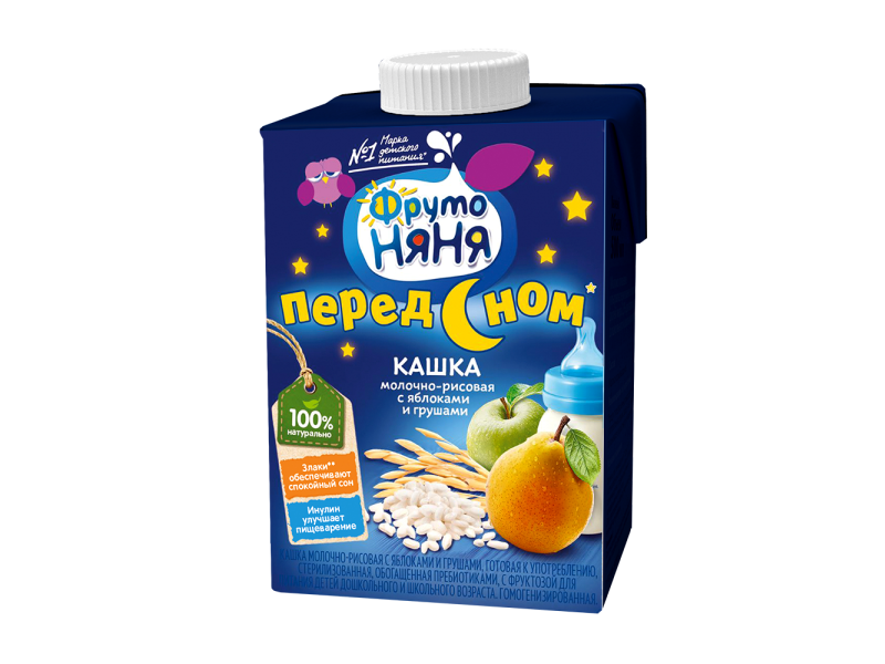 

Каша ФрутоНяня молочная рисовая Яблоко, груша 0,5 л