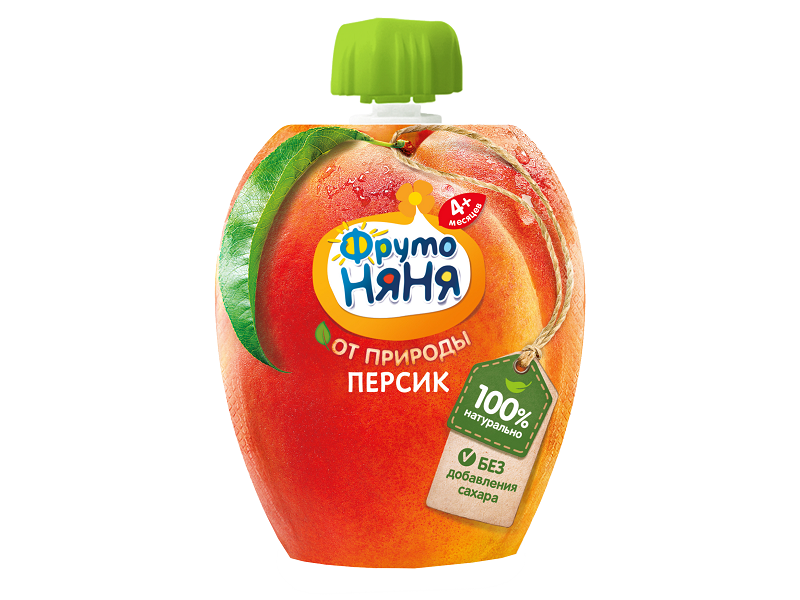 

Пюре Фрутоняня, Персик 90 г дойпак