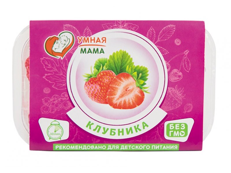 

Клубника Умная мама, быстрозамороженная 200 г