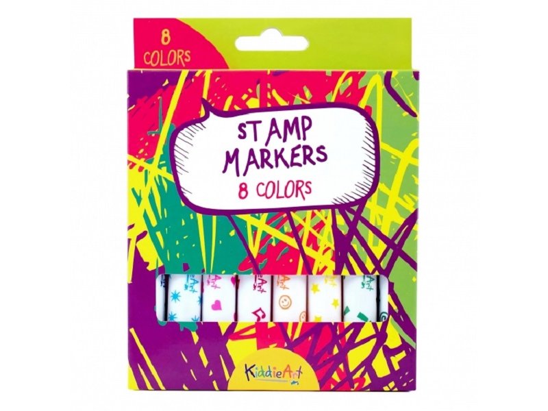 

Маркеры-штампики KiddieArt, 8 цветов