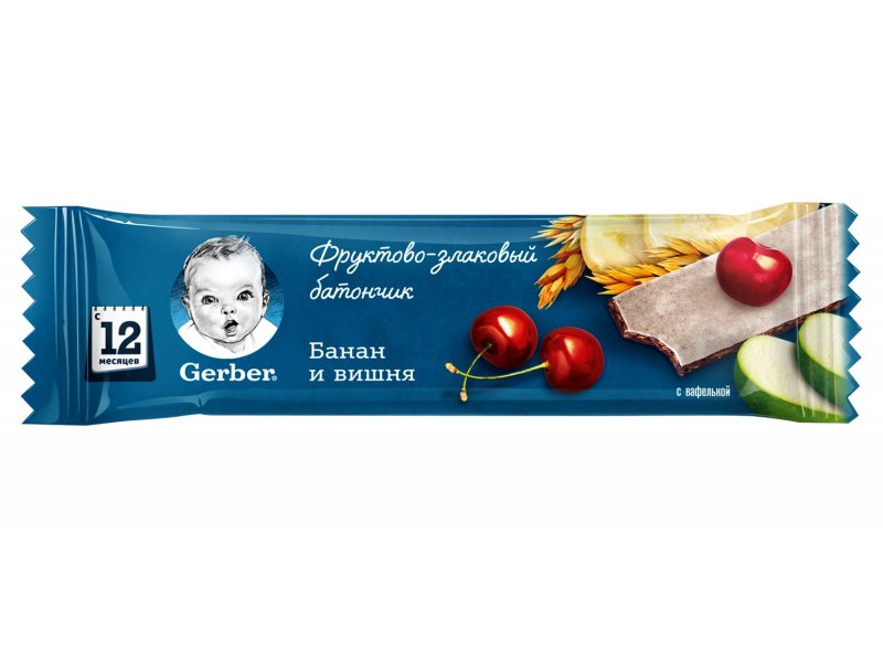

Батончик Gerber DoReMi Фруктовый Банан, Вишня 25 г
