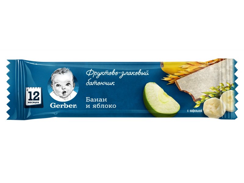 

Батончик Gerber DoReMi Фруктовый Яблоко Банан 25 г