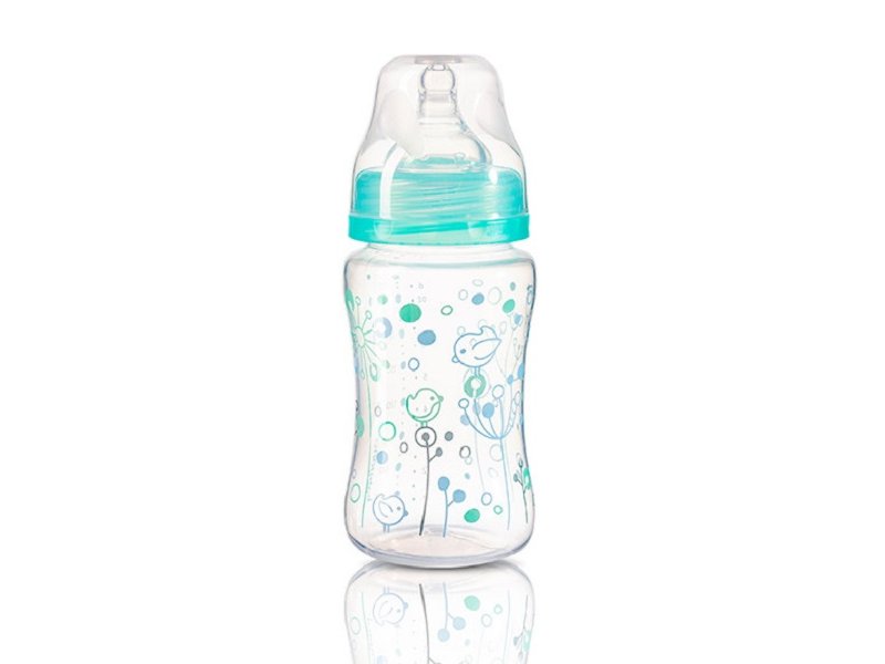 

Бутылочка BabyOno антиколиковая c широким горлышком, 240 мл бирюзовый