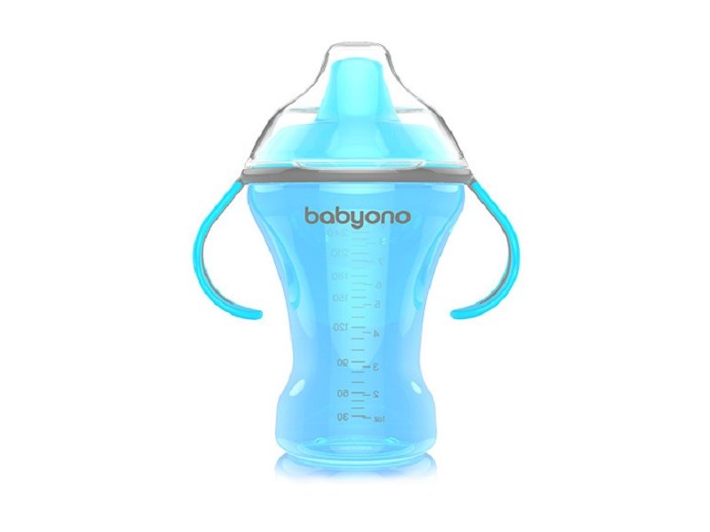 

Поильник-непроливайка BabyOno Natural Nursing с твердым носиком 260 мл синий