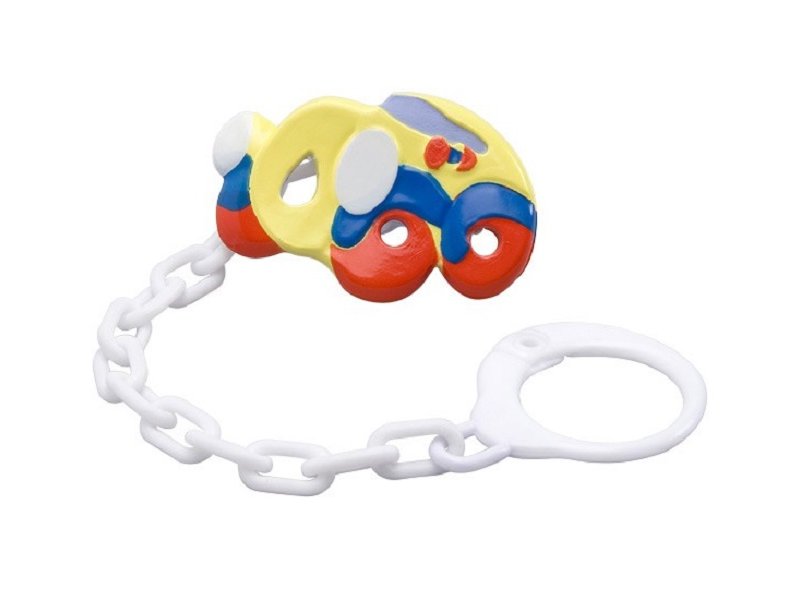 

Держатель BabyOno для пустышек Машинка красный