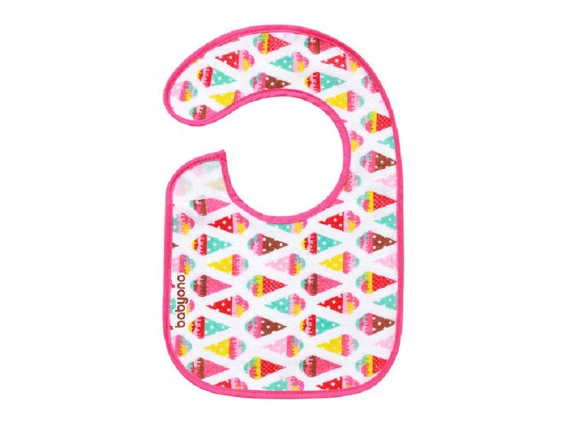 

Нагрудник BabyOno на липучке 3+ мес. красный