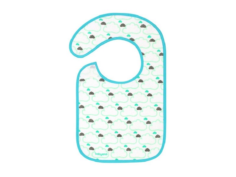 

Нагрудник BabyOno Облачко на липучке 6+ мес. голубой