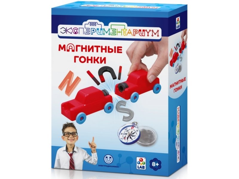 

Набор для опытов и экспериментов 1Toy Экспериментариум, Магнитные гонки
