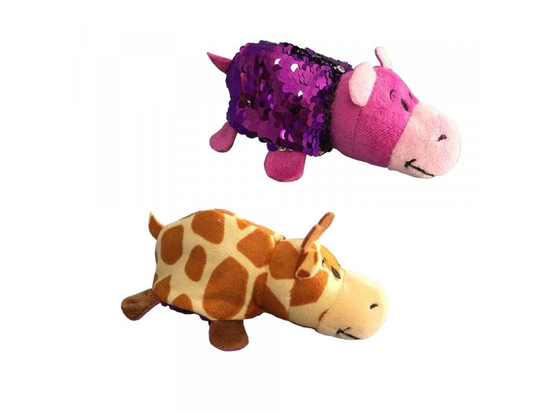 

Игрушка 1Toy Вывернушка Блеск с паетками Жираф-Бегемот, 12 см