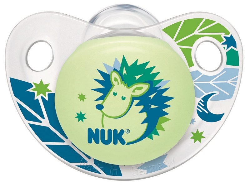 

Соска-пустышка Nuk Trendline Night&Day силиконовая ортодонтическая Ежик, р. 1