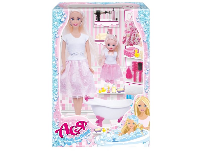 

Набор игровой ToysLab Веселое купание Кукла Ася с мини куклой