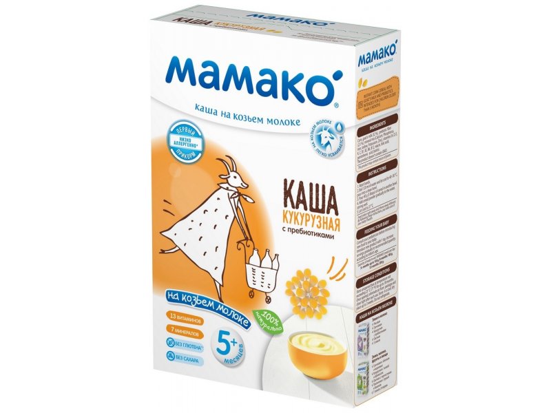 

Каша Мамако кукурузная с пребиотиками на козьем молоке 200 г