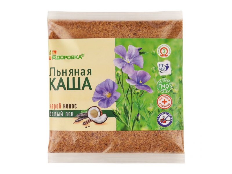 

Каша Здоровка, льняная Кэроб, кокос, белый лен, 180 г