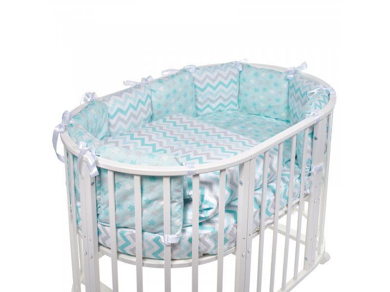 

Комплект в овальную кроватку Sweet Baby Colori, 5 предметов Blu
