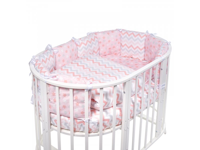 

Комплект в овальную кроватку Sweet Baby Colori, 5 предметов Rosa