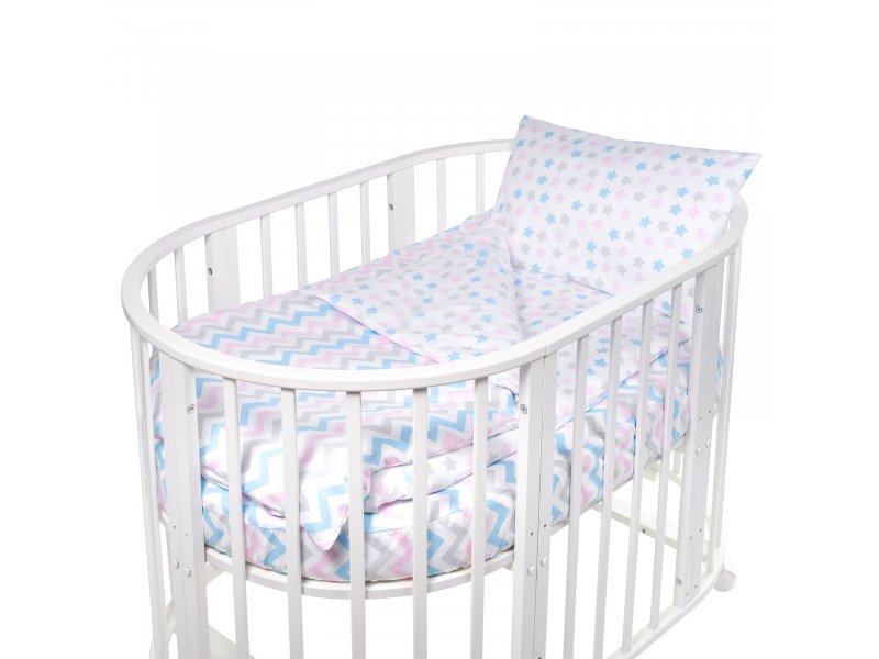 

Комплект постельного белья Sweet Baby Colori в круглую/овальную кровать, 4 предмета Bianco