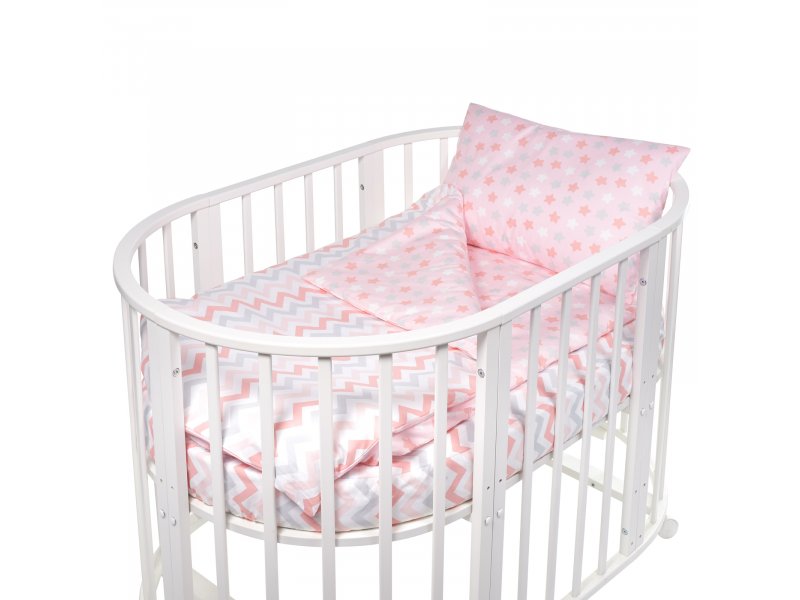

Комплект постельного белья Sweet Baby Colori в круглую/овальную кровать, 4 предмета Rosa