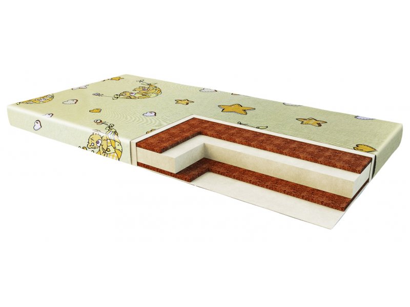 

Матрас Sweet Baby, Cocos Comfort Plus в кроватку 119*59*8 см цветной