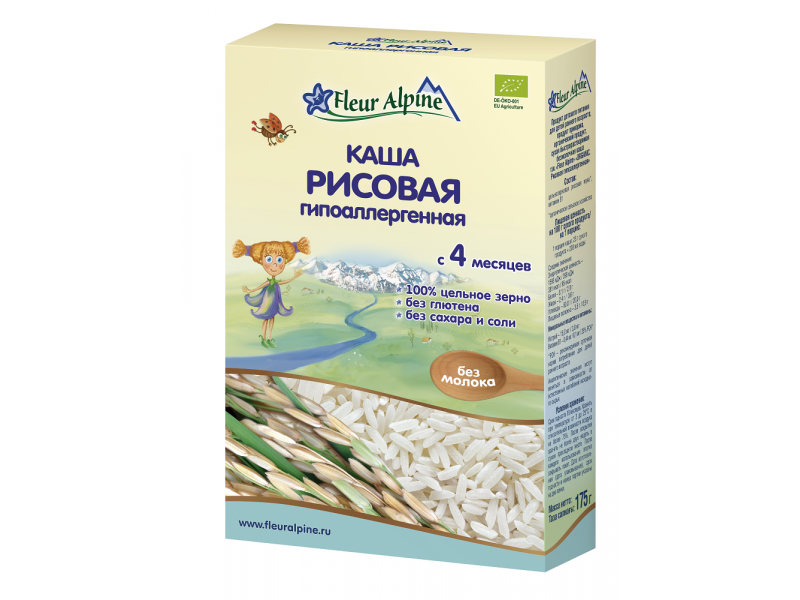 

Каша Fleur Alpine, безмолочная рисовая 175 г