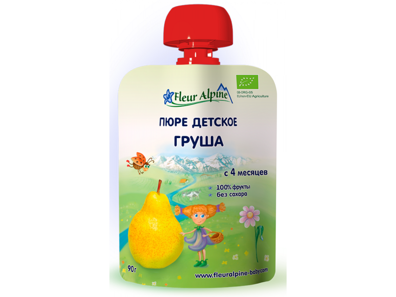 

Пюре Fleur Alpine Груша 90 г, пауч