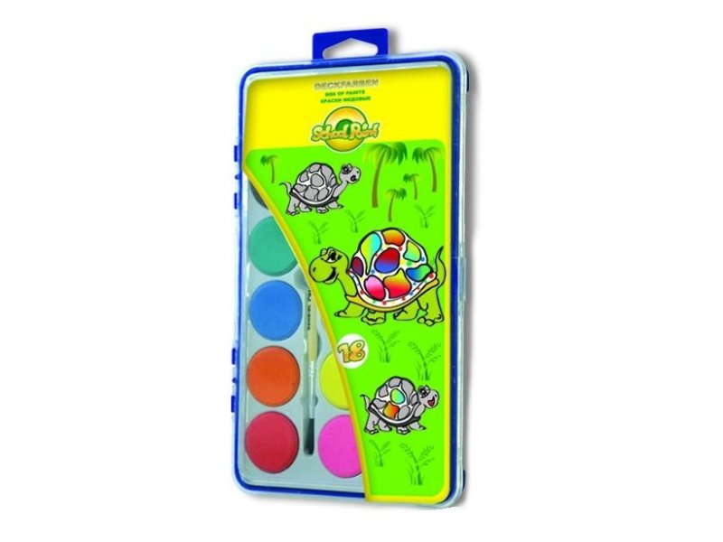 

Краски Scholl Point акварельные медовые Черепашка, с кистью 18 цветов