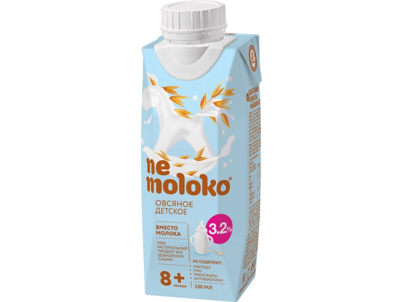 

Напиток Nemoloko овсяный детский 250 мл