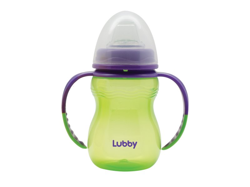 

Поильник-непроливайка Lubby, с ручками, Классика 250 мл зеленый