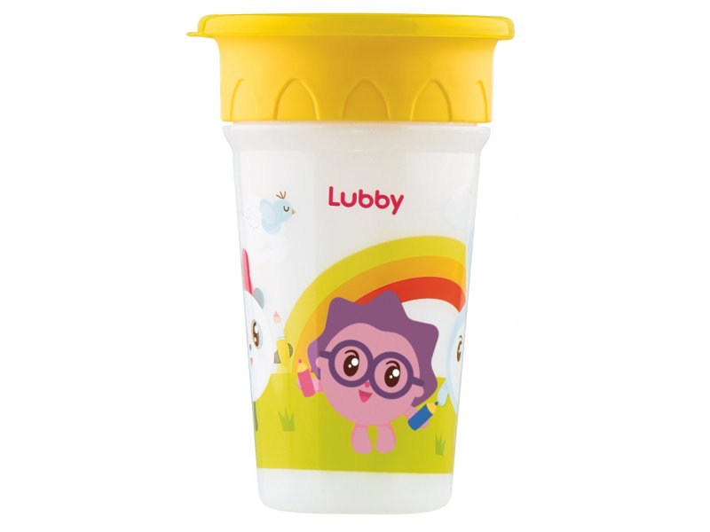 

Стакан-поильник Lubby, Малышарики 270 мл желтый