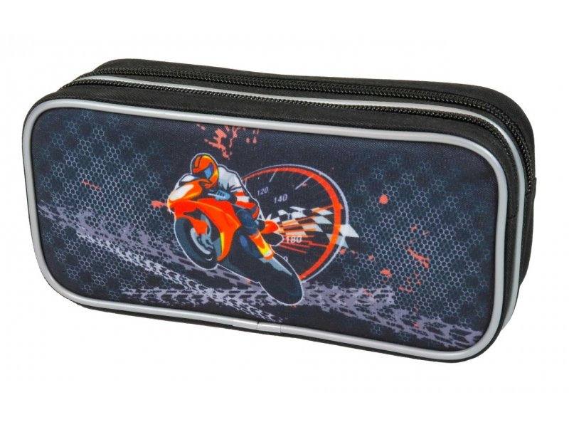 

Пенал-косметичка MagTaller 2 молнии Stoody II. Motorbike, 9*20*5 см