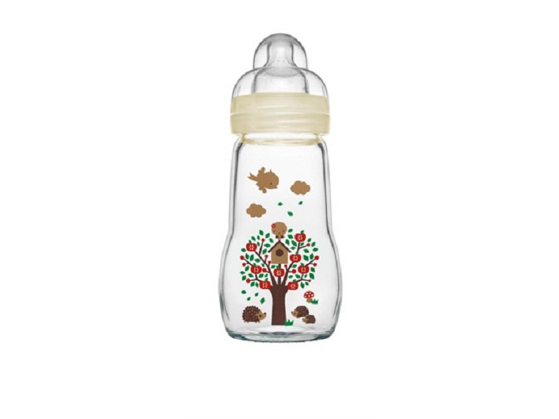 

Бутылочка MAM Feel Good Bottle стекло, 260 мл бежевый