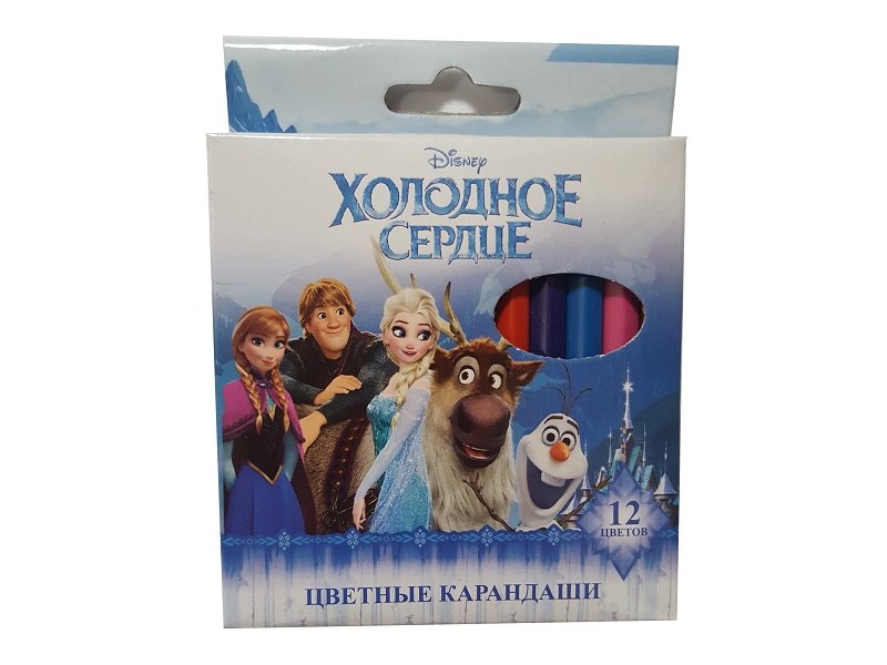 

Карандаши Centrum цветные, Холодное сердце, 12 цв.
