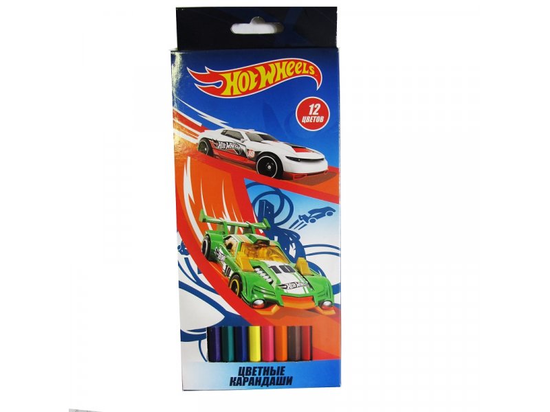 

Карандаши Centrum цветные, Hot Wheels, 12 цв.