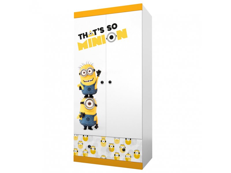 

Шкаф Polini kids двухсекционный Fun 890 Миньоны желтый
