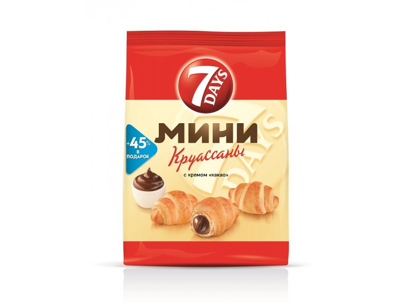 

Мини круассаны 7Days c кремом какао 105 г