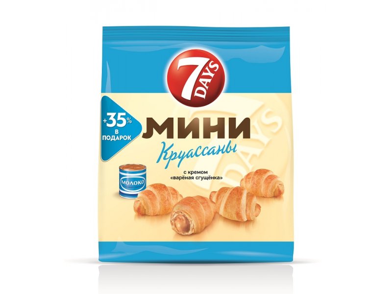 

Мини круассаны 7Days c кремом варёная сгущёнка 300 г