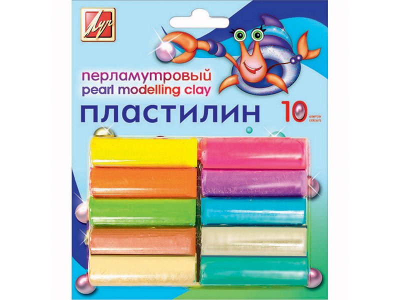 

Пластилин Луч, Перламутрики, 10 цв., 132 г