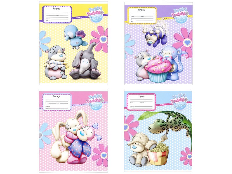 

Тетрадь Action!, Tatty Teddy, клетка А5, 12 л., 4 дизайна