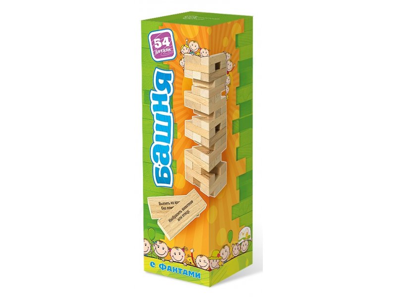 

Игра настольная Нескучные игры, Башня с заданиями, 54 дет.