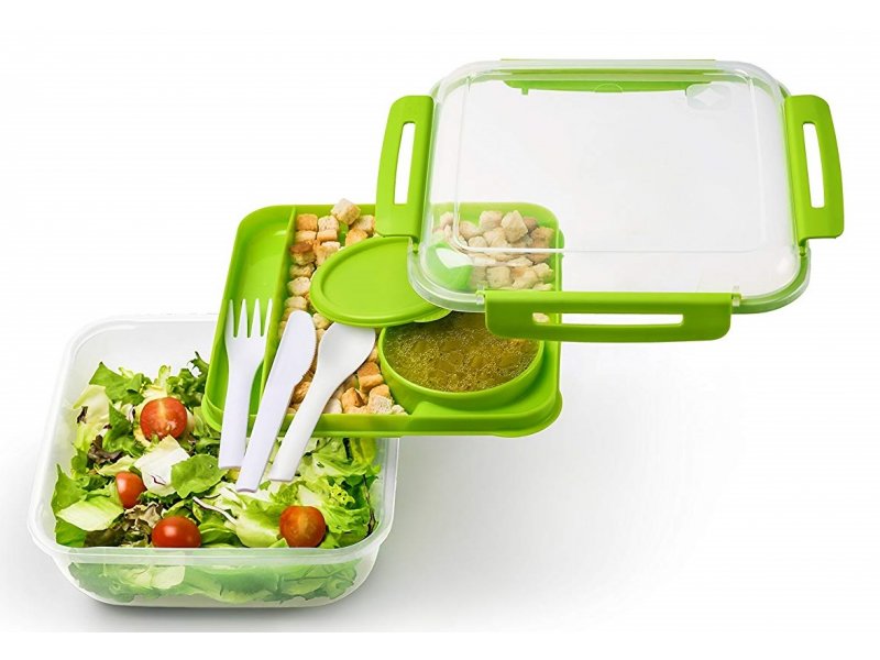 

Ланчбокс Rotho Memory двухсекционный 1,7 л прозрачный/зеленый