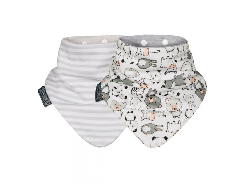 

Нагрудники Cheeky Chompers Neckerbib, 2 шт. белый/серые полоски