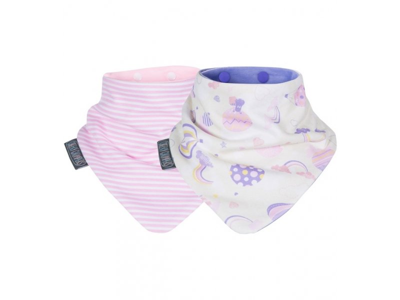 Cheeky Chompers Нагрудники Cheeky Chompers Neckerbib, 2 шт. розовые полоски/радуга cheeky pay бикини