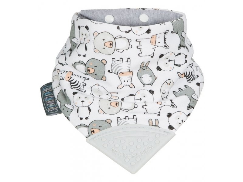 Cheeky Chompers Нагрудник Cheeky Chompers Neckerchew с грызунком премиум белый/звери cheeky pay бикини