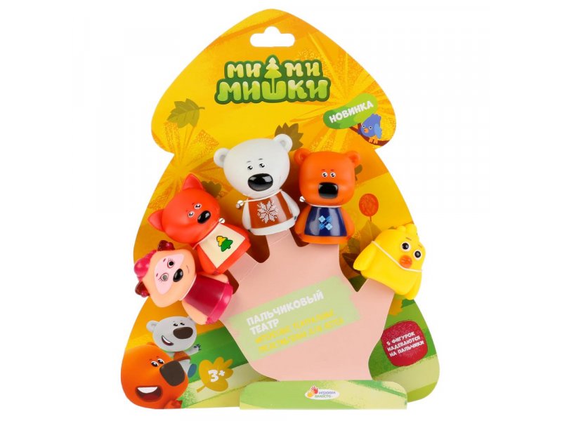 

Игрушка для ванной Играем вместе, пальчиковый театр Ми-ми-мишки, 5 шт.