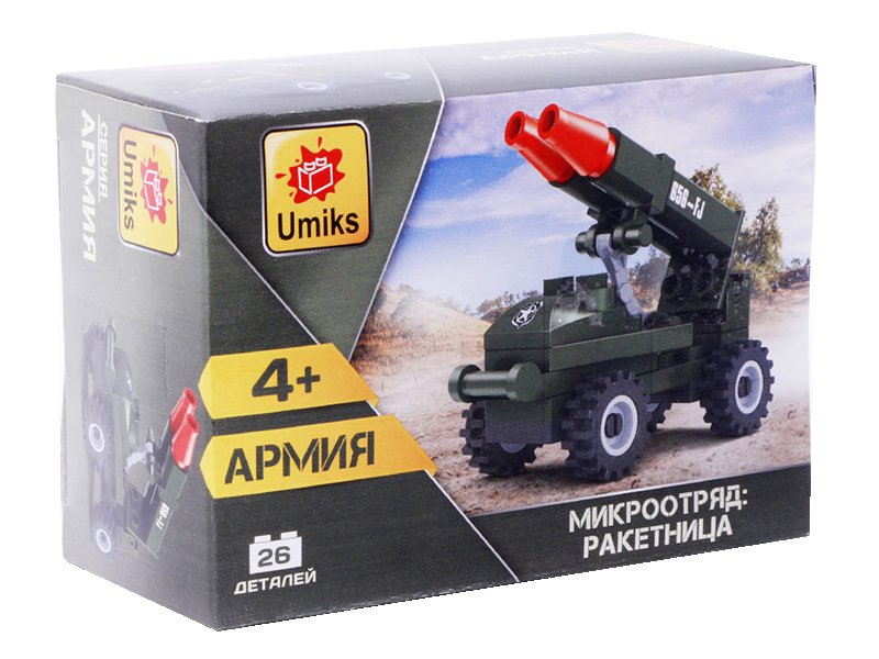 

Конструктор Umiks Микроотряд: ракетница, 26 дет.
